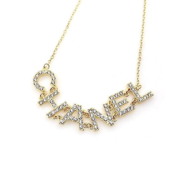 18K CC Crystal 90's Icon Logo Necklace - Image 7