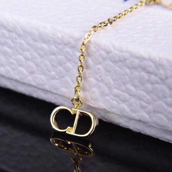 18K CD Crystal Heart Station Charms Bracelet - 图片 6