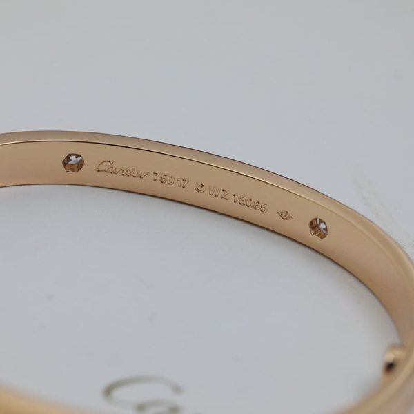 18K Rose Gold Four Diamonds Love Bracelet - 图片 8