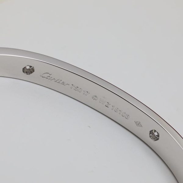 18K White Gold Four Diamonds Love Bracelet - 图片 7