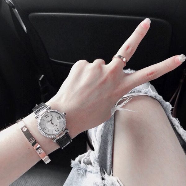 18K White Gold Four Diamonds Love Bracelet - 图片 3