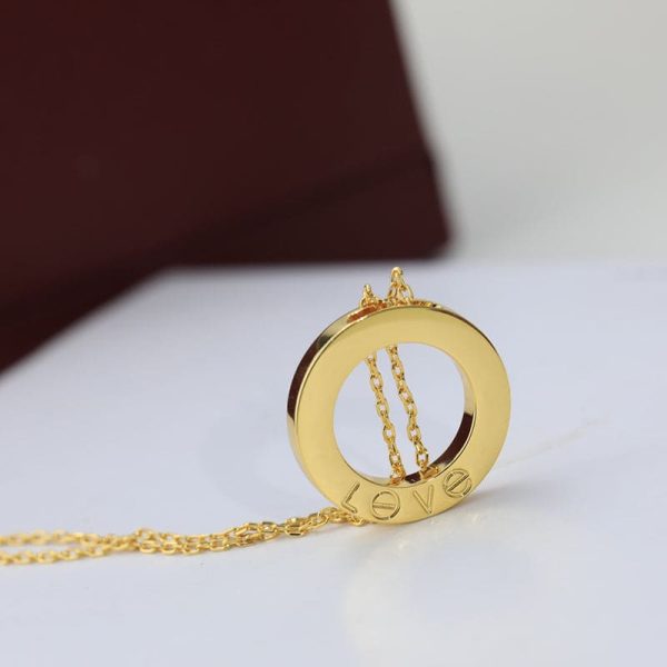 18K Love Diamond-Paved Necklace - 图片 6