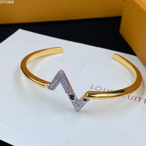 18K Louis Volt Upside Down Diamond Bracelet - 图片 6