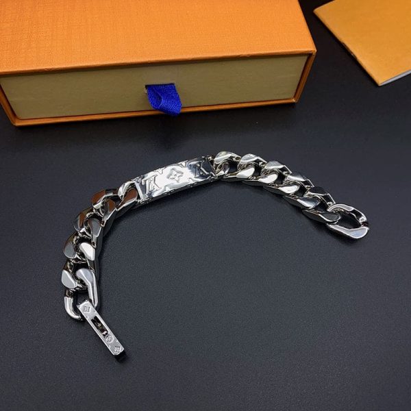 18K Louis Monogram Logo Chain Bracelet - 图片 6