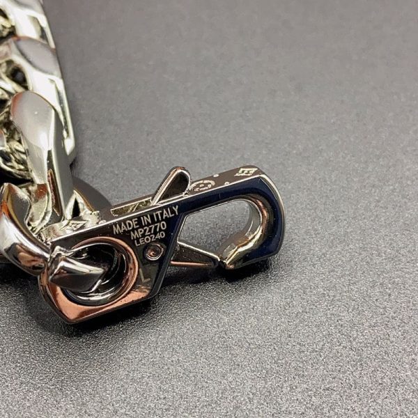 18K Louis Monogram Logo Chain Bracelet - 图片 7