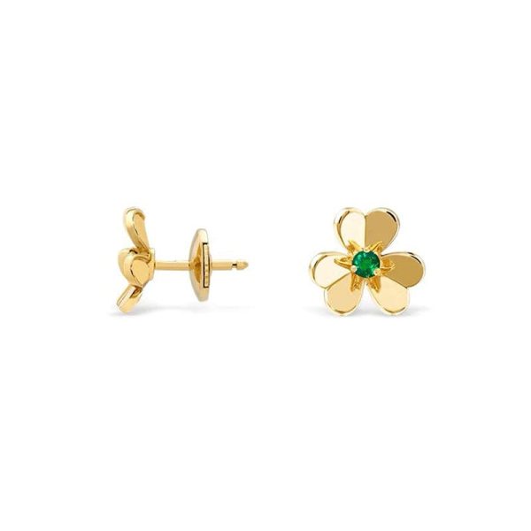 18K Frivole Mini Emerald Earrings - 图片 2