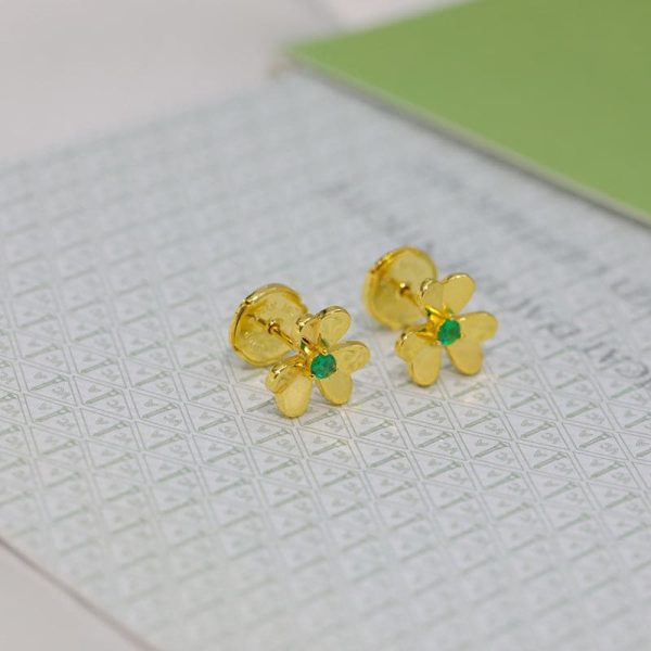 18K Frivole Mini Emerald Earrings - 图片 4