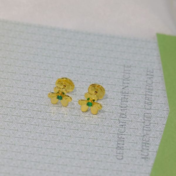 18K Frivole Mini Emerald Earrings - 图片 7