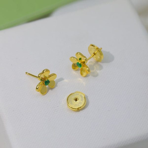 18K Frivole Mini Emerald Earrings - 图片 6