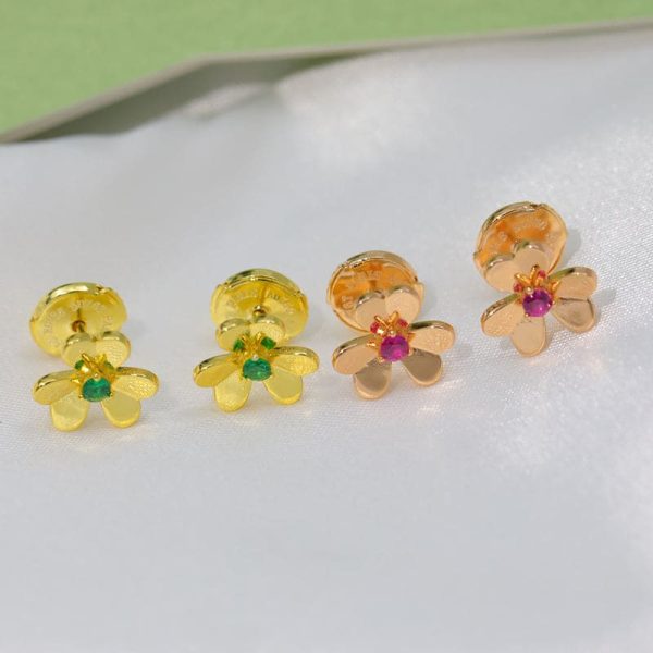 18K Frivole Mini Ruby Earrings - 图片 8