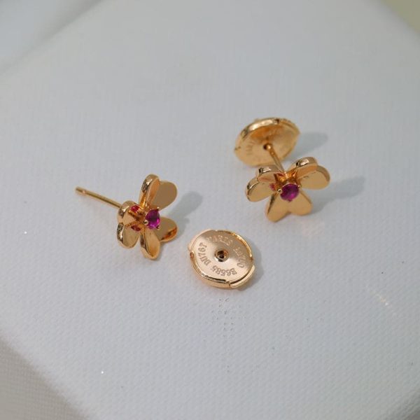 18K Frivole Mini Ruby Earrings - 图片 7