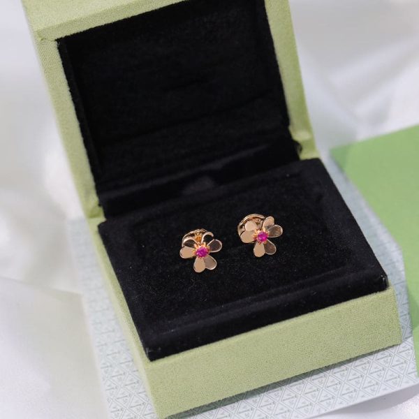 18K Frivole Mini Ruby Earrings - 图片 6