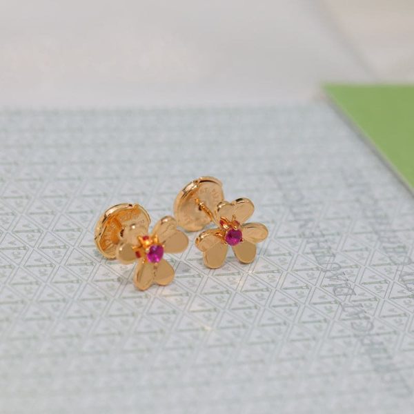 18K Frivole Mini Ruby Earrings - 图片 2