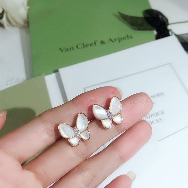 18K Two Butterfly Earrings - 图片 2