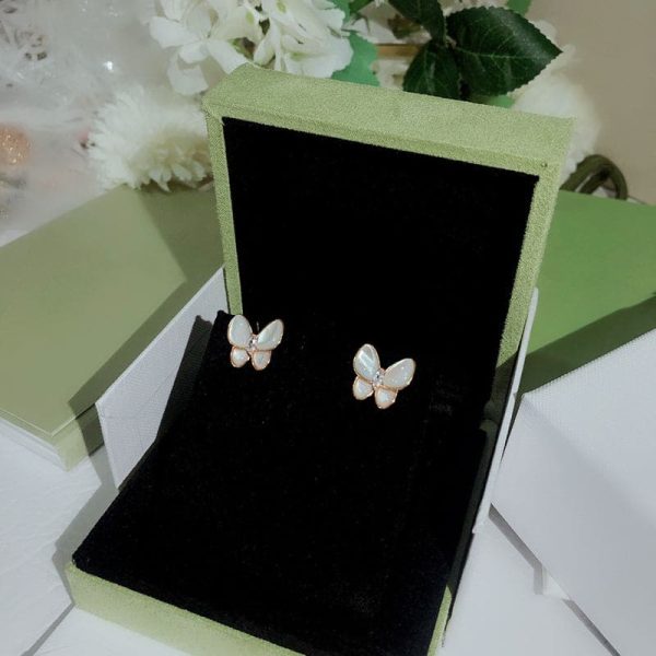 18K Two Butterfly Earrings - 图片 7