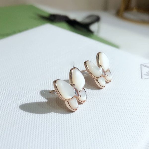 18K Two Butterfly Earrings - 图片 4