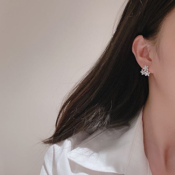 18K Lotus Three Flowers Earrings - 图片 3
