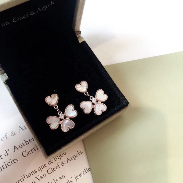 18K Sweet Alhambra Effeuillage Earrings - 图片 4