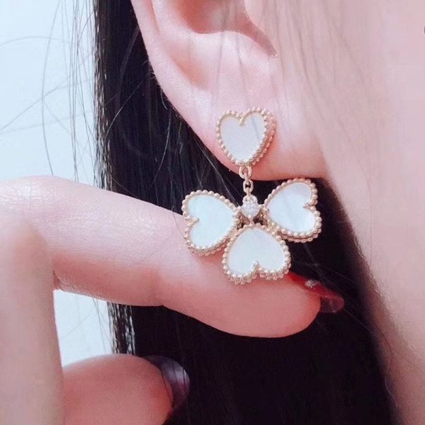 18K Sweet Alhambra Effeuillage Earrings - 图片 2