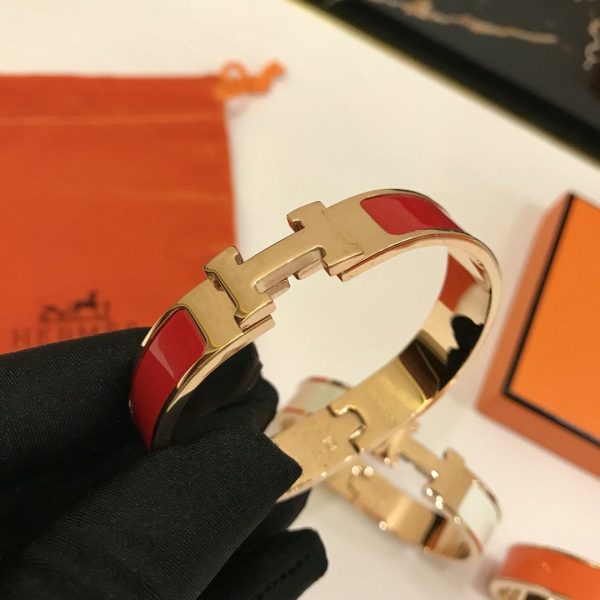 18K Clic H Red Bracelet - 图片 2