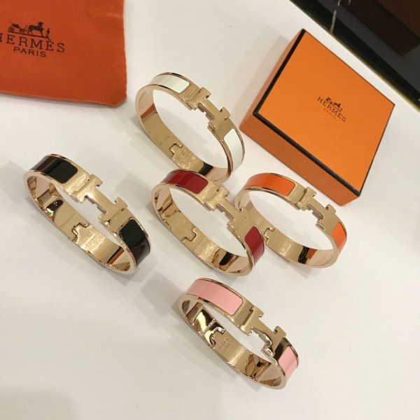 18K Clic H White Bracelet - 图片 7