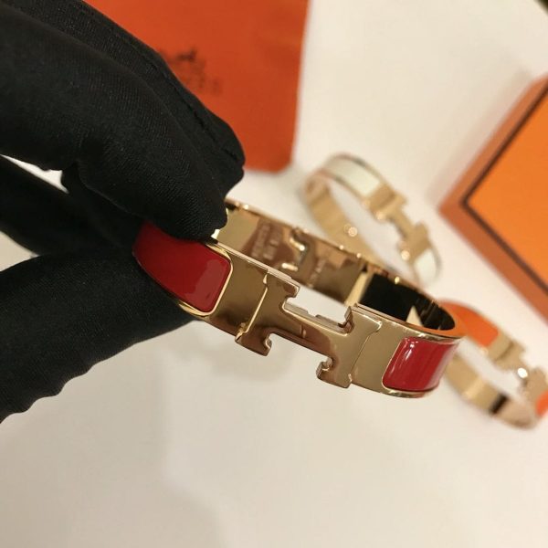 18K Clic H Red Bracelet - 图片 4