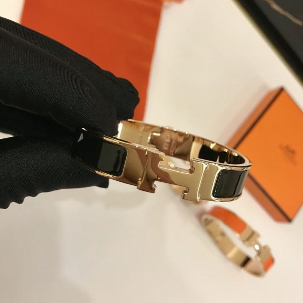 18K Clic H Black Bracelet - 图片 4