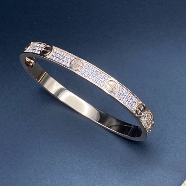 18K Love Pave Diamonds Bracelet - 图片 17