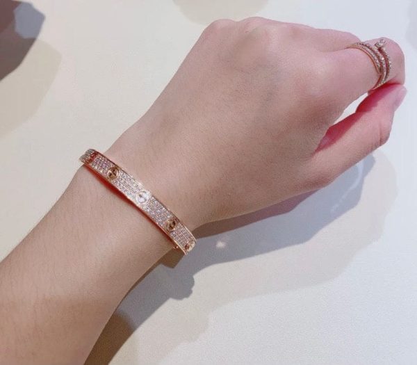 18K Love Pave Diamonds Bracelet - 图片 11