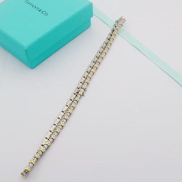 18K T Schlumberger Eighteen Stone Choker Necklace - 图片 8