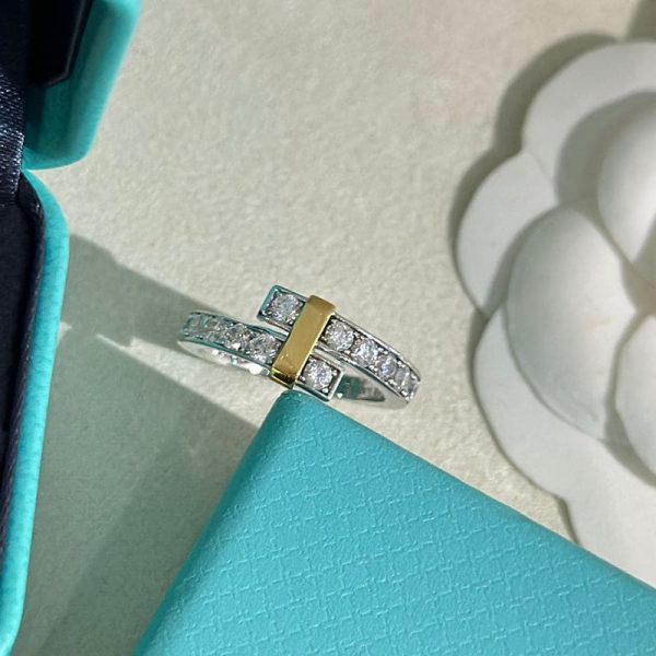 18K T Edge Bypass Ring - 图片 6