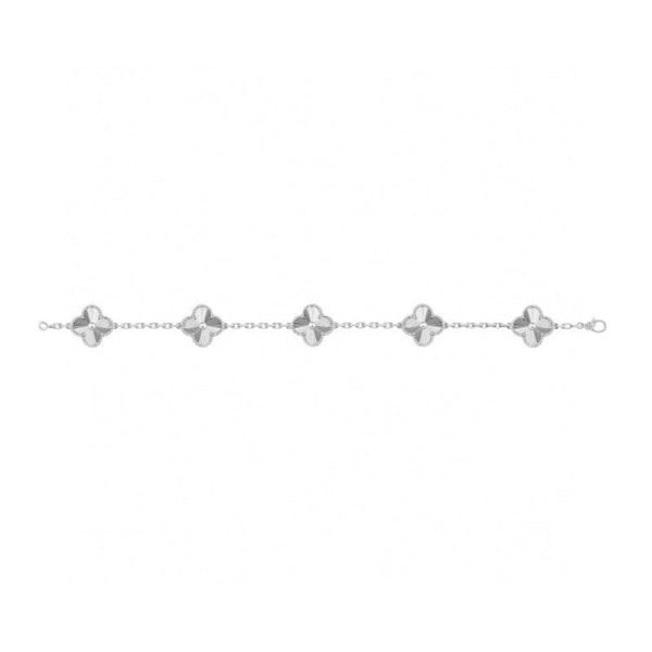 18K Vintage Alhambra Five Motifs Clover Bracelet - 图片 4