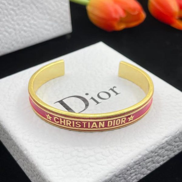 18K CD Pink Code Bangle Bracelet - 图片 2