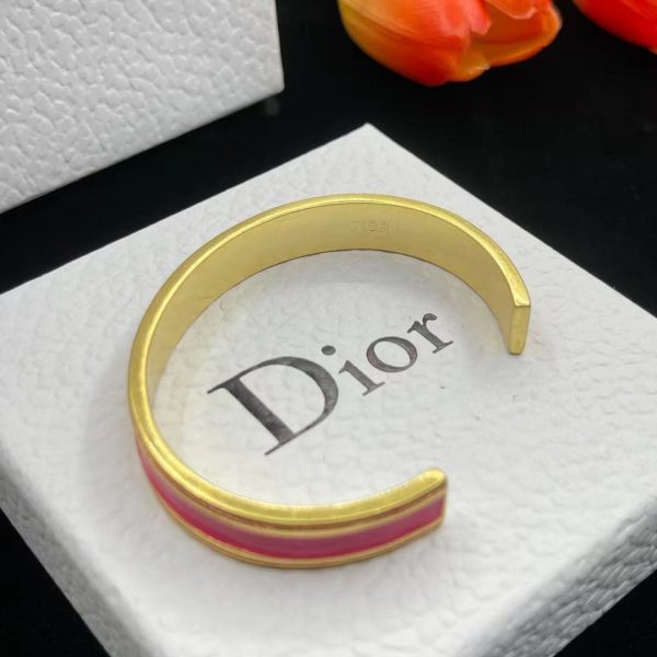 18K CD Pink Code Bangle Bracelet - 图片 3