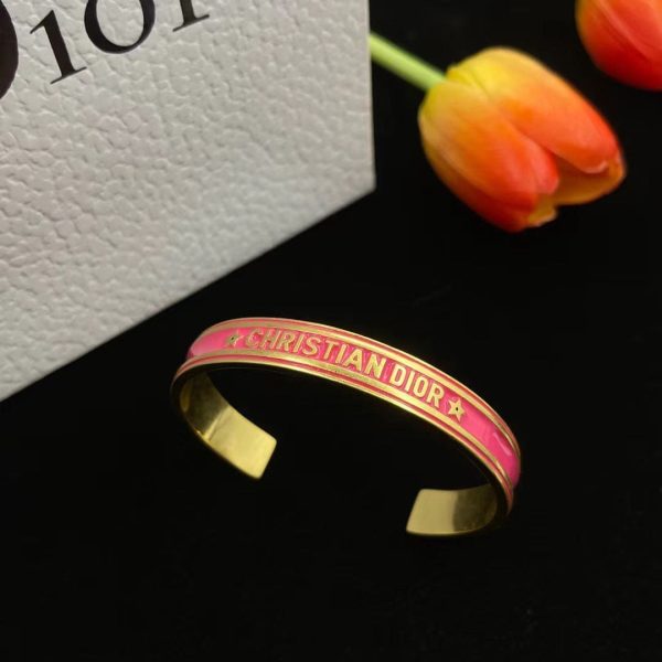 18K CD Pink Code Bangle Bracelet - 图片 7