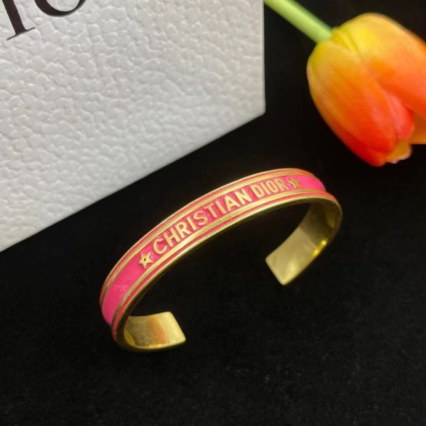 18K CD Pink Code Bangle Bracelet - 图片 4