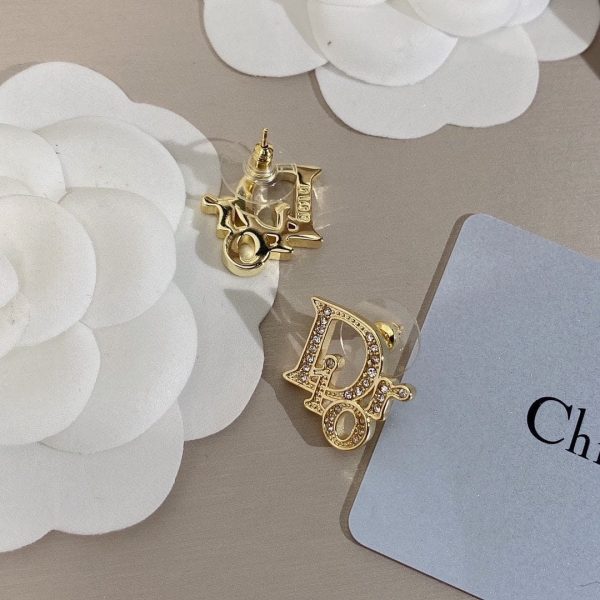 18K CD Rhinestone Vintage Earrings - 图片 6