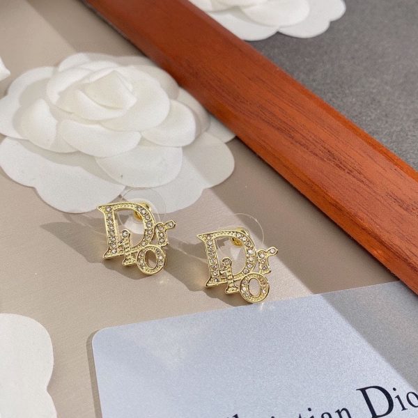 18K CD Rhinestone Vintage Earrings - 图片 8