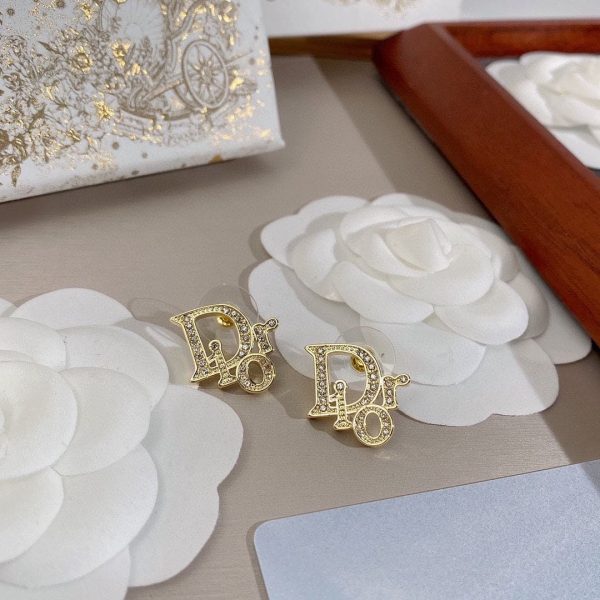 18K CD Rhinestone Vintage Earrings - 图片 9