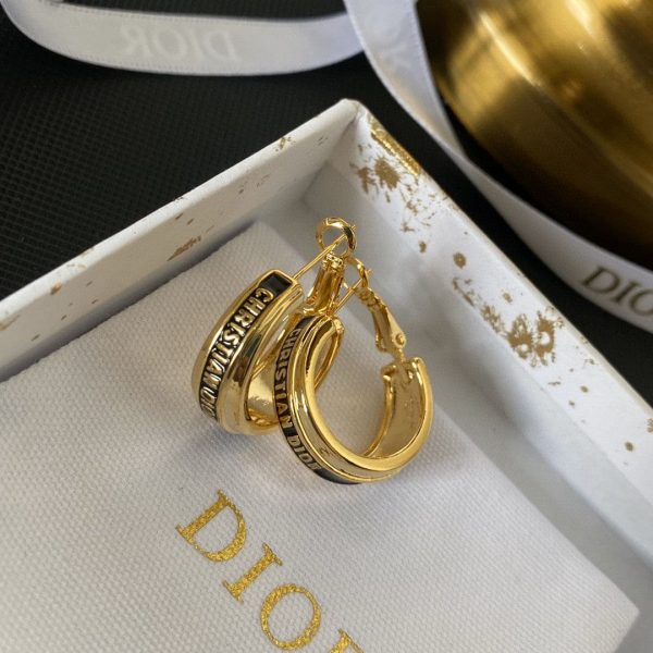 18K CD Code Earrings - 图片 6