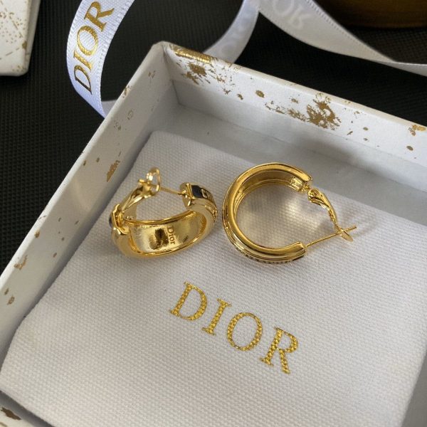 18K CD Code Earrings - 图片 7