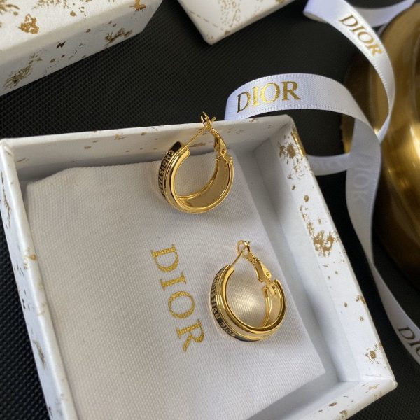 18K CD Code Earrings - 图片 8