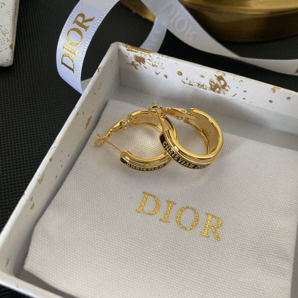 18K CD Code Earrings - 图片 9
