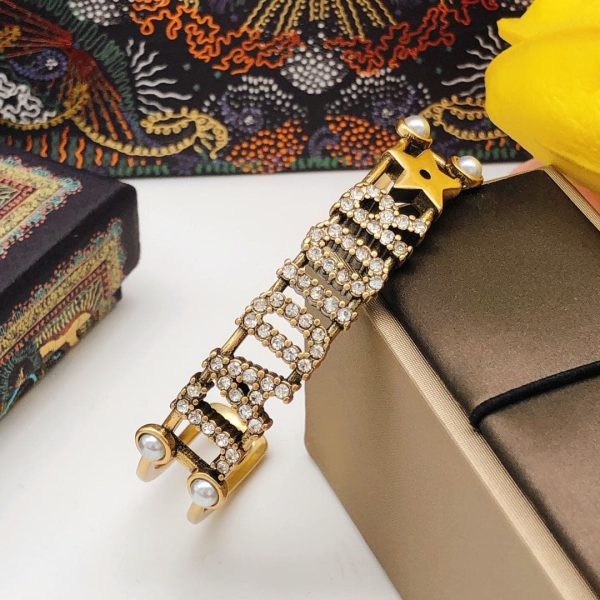 18K CD Tone Logo Star Bangle Bracelet - 图片 5