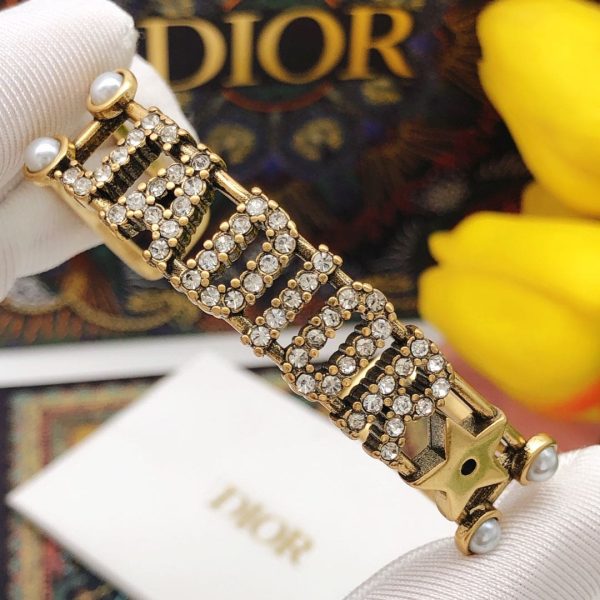 18K CD Tone Logo Star Bangle Bracelet - 图片 9