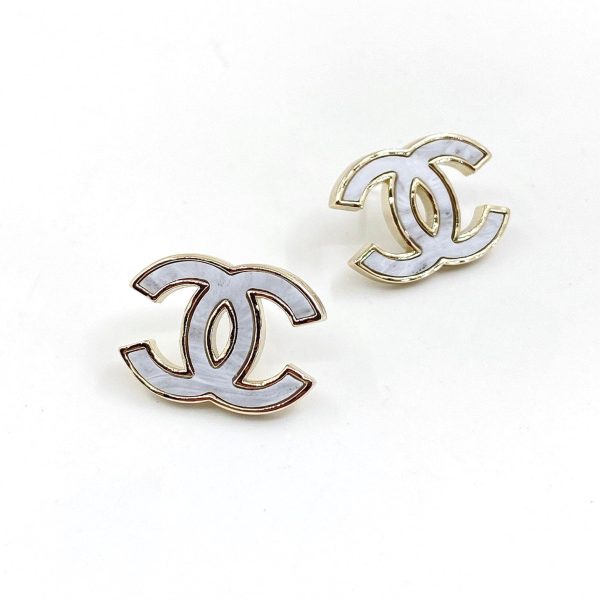 18K CC Marble Earrings - 图片 3