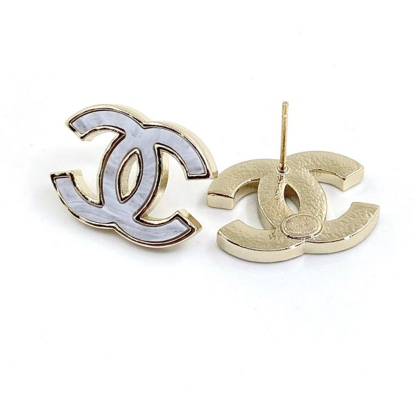 18K CC Marble Earrings - 图片 4