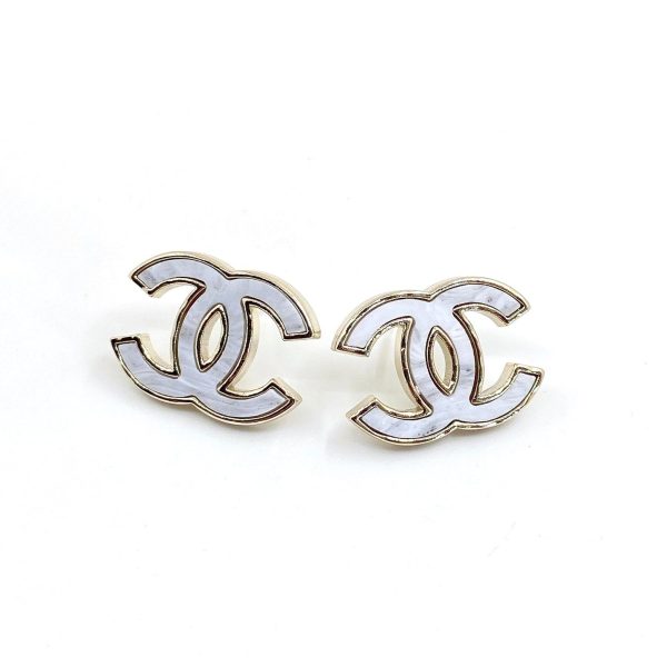 18K CC Marble Earrings - 图片 6