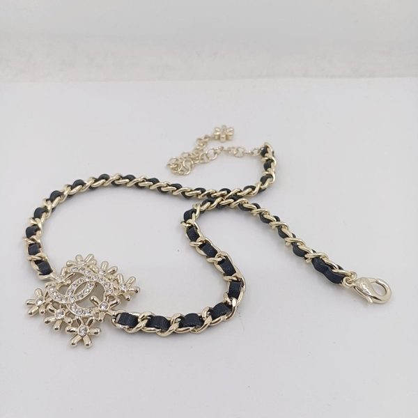 18K CC Lambskin Choker Necklace - 图片 3