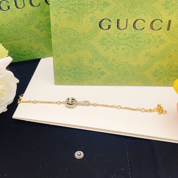 18K Double G Crystal Key Bracelet - 图片 6